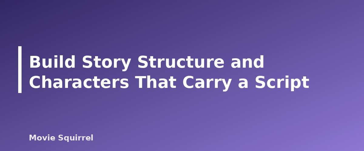 Build Story Structure and Characters That Carry a Script - illustration for How to Become a Screenwriter: A Complete Beginner Guide