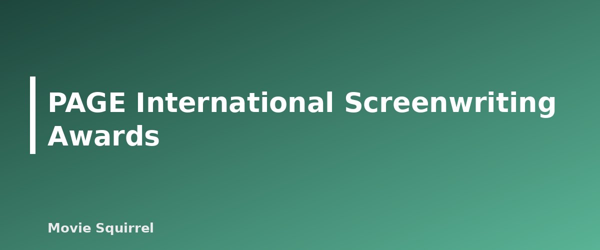 PAGE International Screenwriting Awards - illustration for Screenwriting Contests and Fellowships Worth Entering